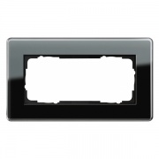 Рамка 2-я без перегородки Gira Esprit Glass C Черное стекло