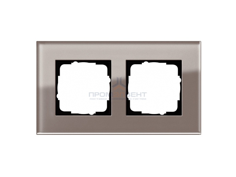 Рамка 2-ая Gira Esprit Дымчатое стекло