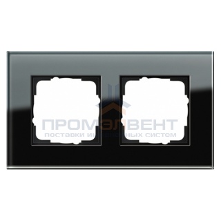 Рамка 2-ая Gira Esprit Черное стекло