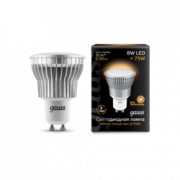 Лампа Gauss LED MR16 GU10 8W SMD AC220-240V 2700K  1/10/100
